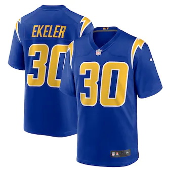 mens nike austin ekeler royal los angeles chargers game jer